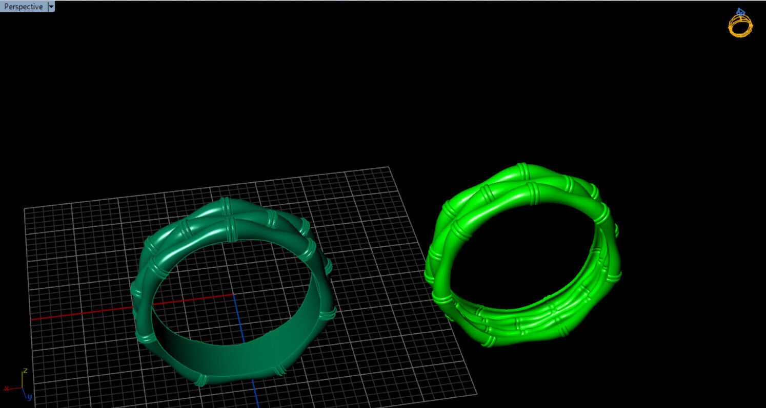 light weight bamboo ring  3D print model_45