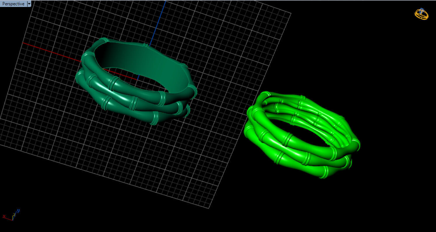light weight bamboo ring  3D print model_16