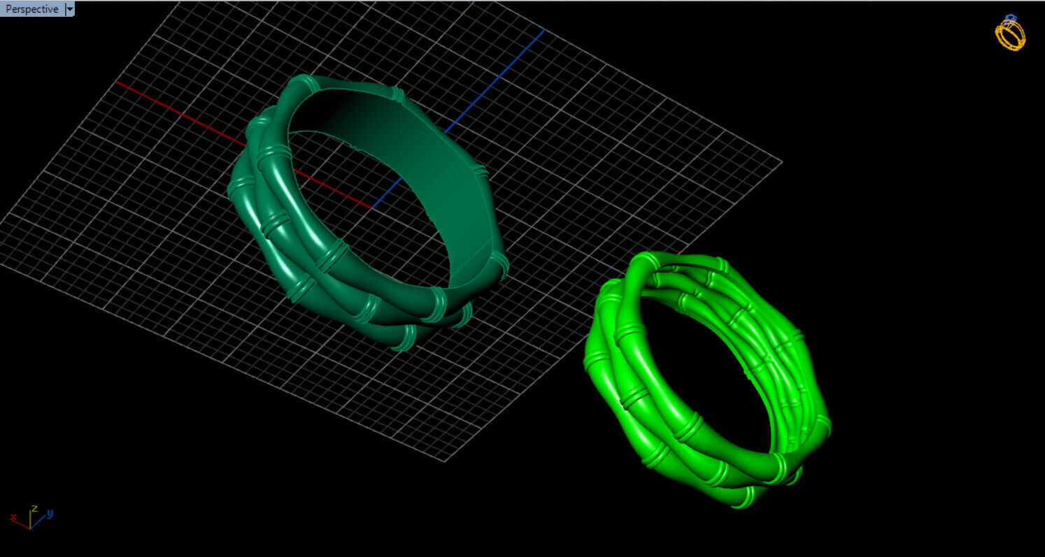 light weight bamboo ring  3D print model_15