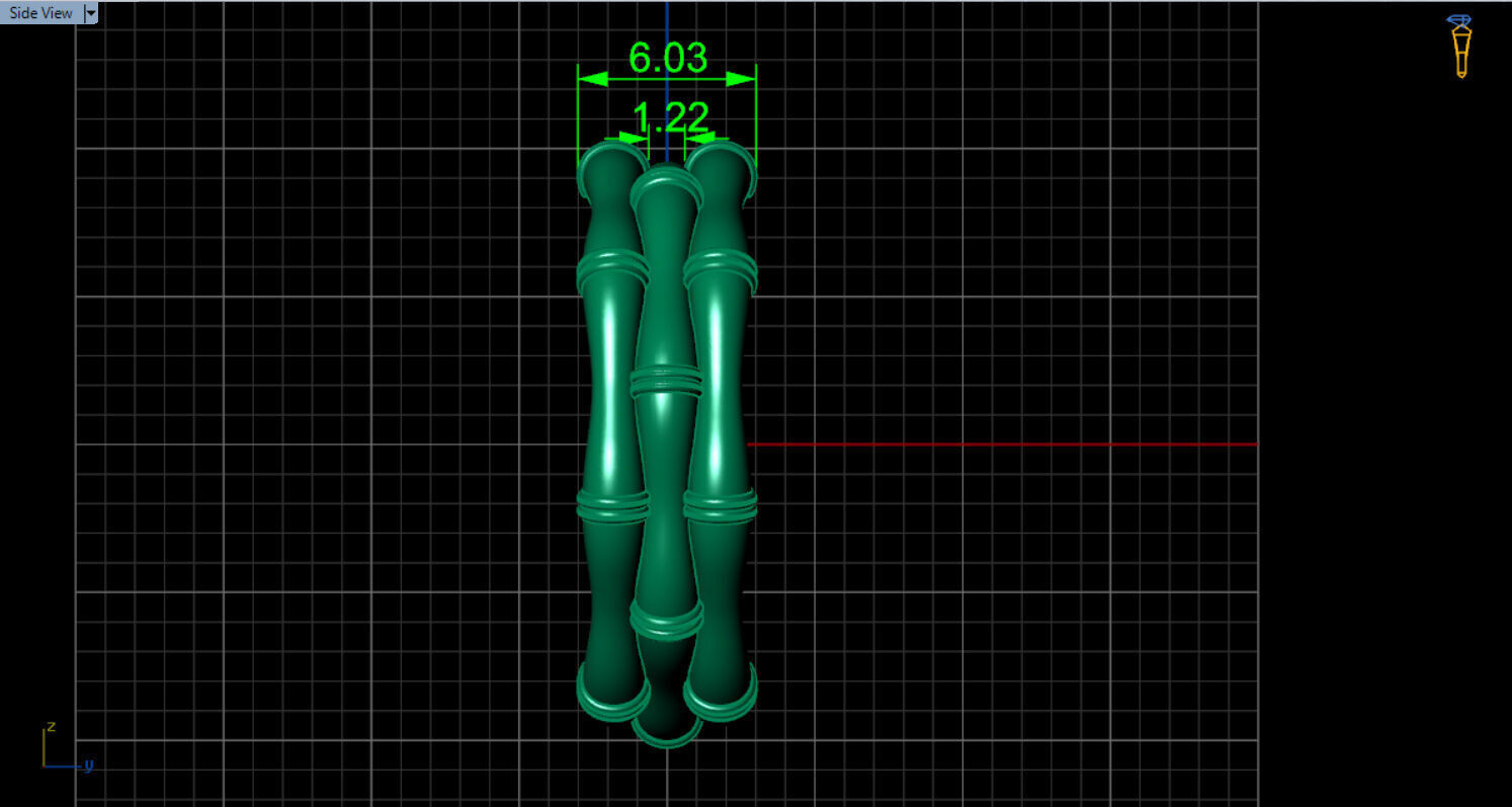 light weight bamboo ring  3D print model_6