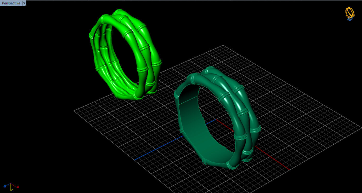 light weight bamboo ring  3D print model_34
