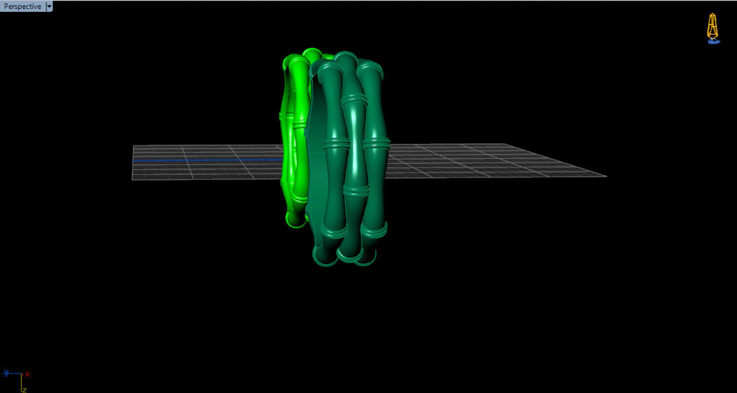 light weight bamboo ring  3D print model_23