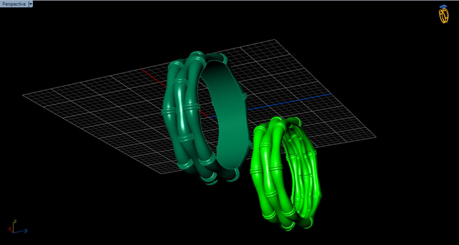 light weight bamboo ring  3D print model_14