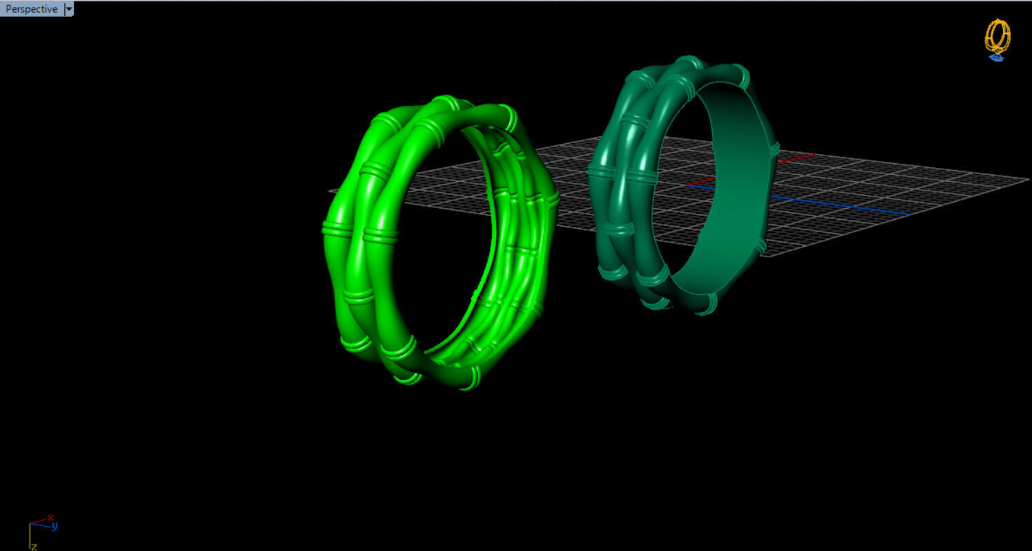 light weight bamboo ring  3D print model_28