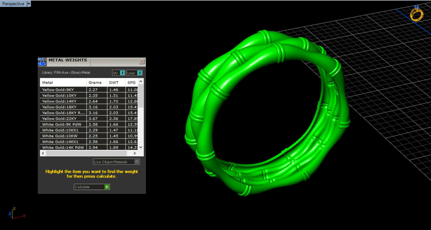 light weight bamboo ring  3D print model_3