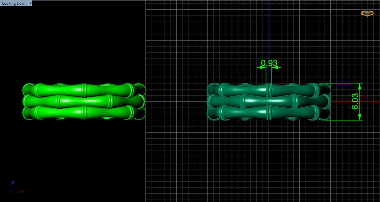 light weight bamboo ring  3D print model_4