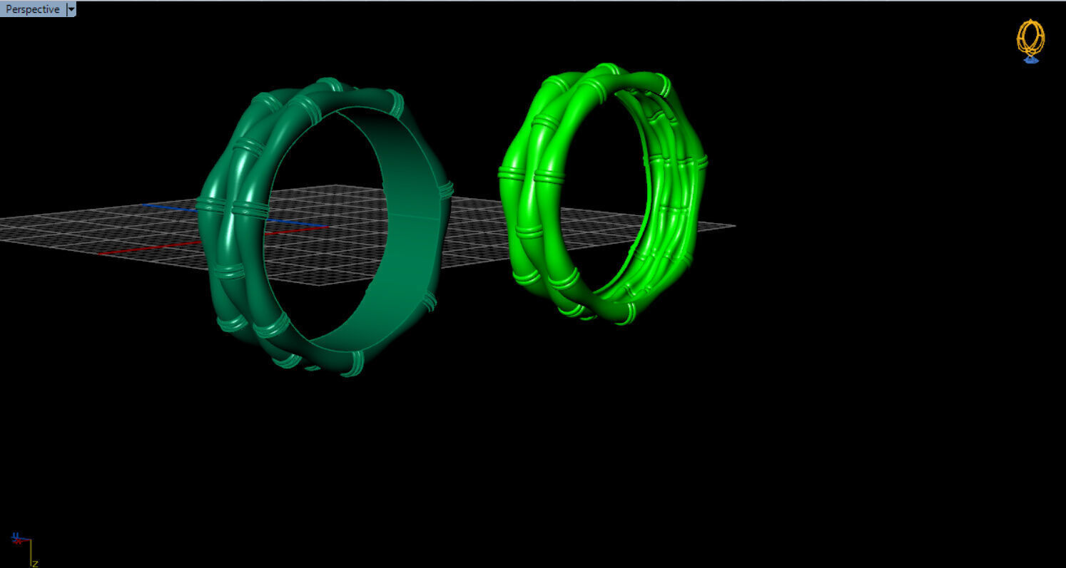 light weight bamboo ring  3D print model_21