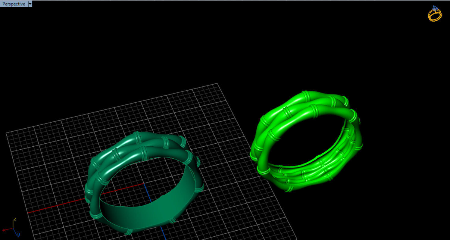 light weight bamboo ring  3D print model_46