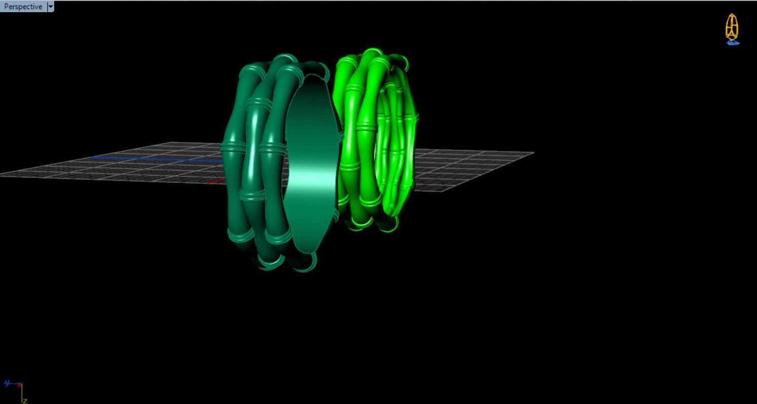 light weight bamboo ring  3D print model_22