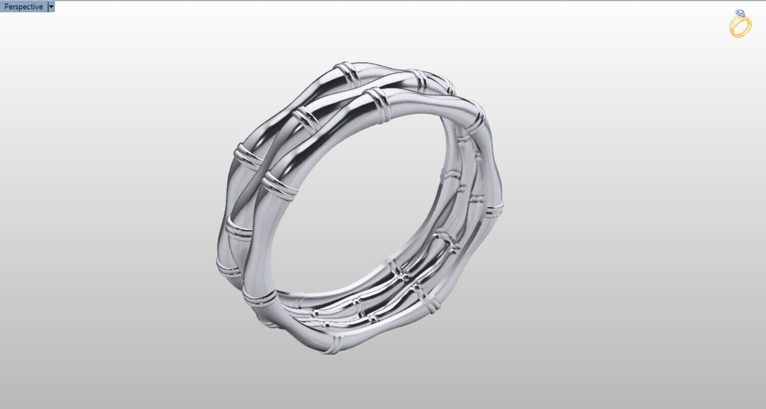 light weight bamboo ring  3D print model_1