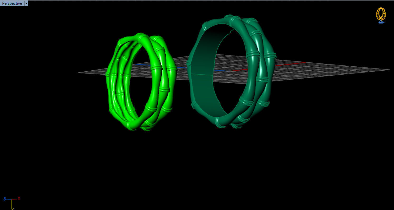 light weight bamboo ring  3D print model_24