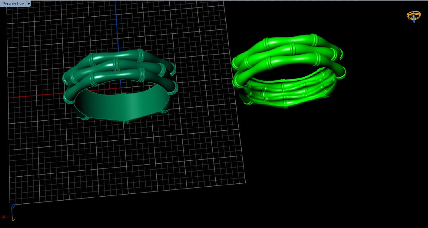 light weight bamboo ring  3D print model_39