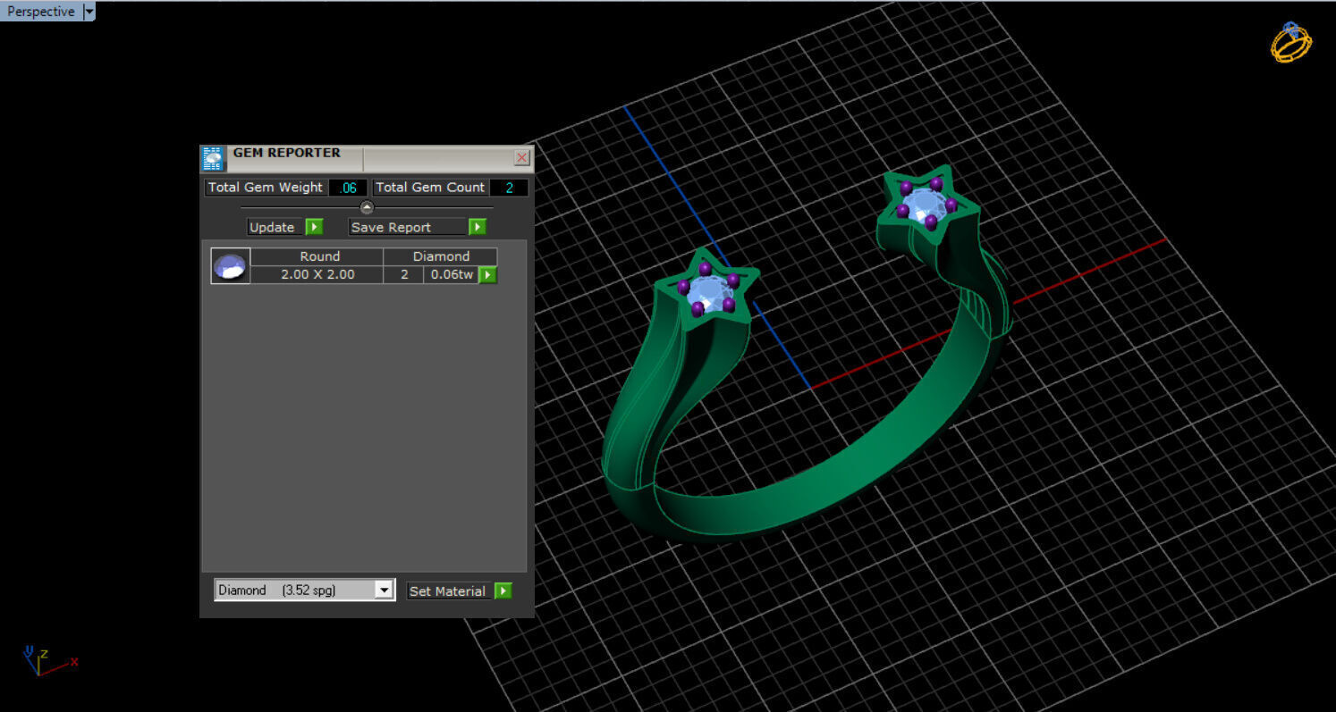 pandora star open ring 3D print model_4