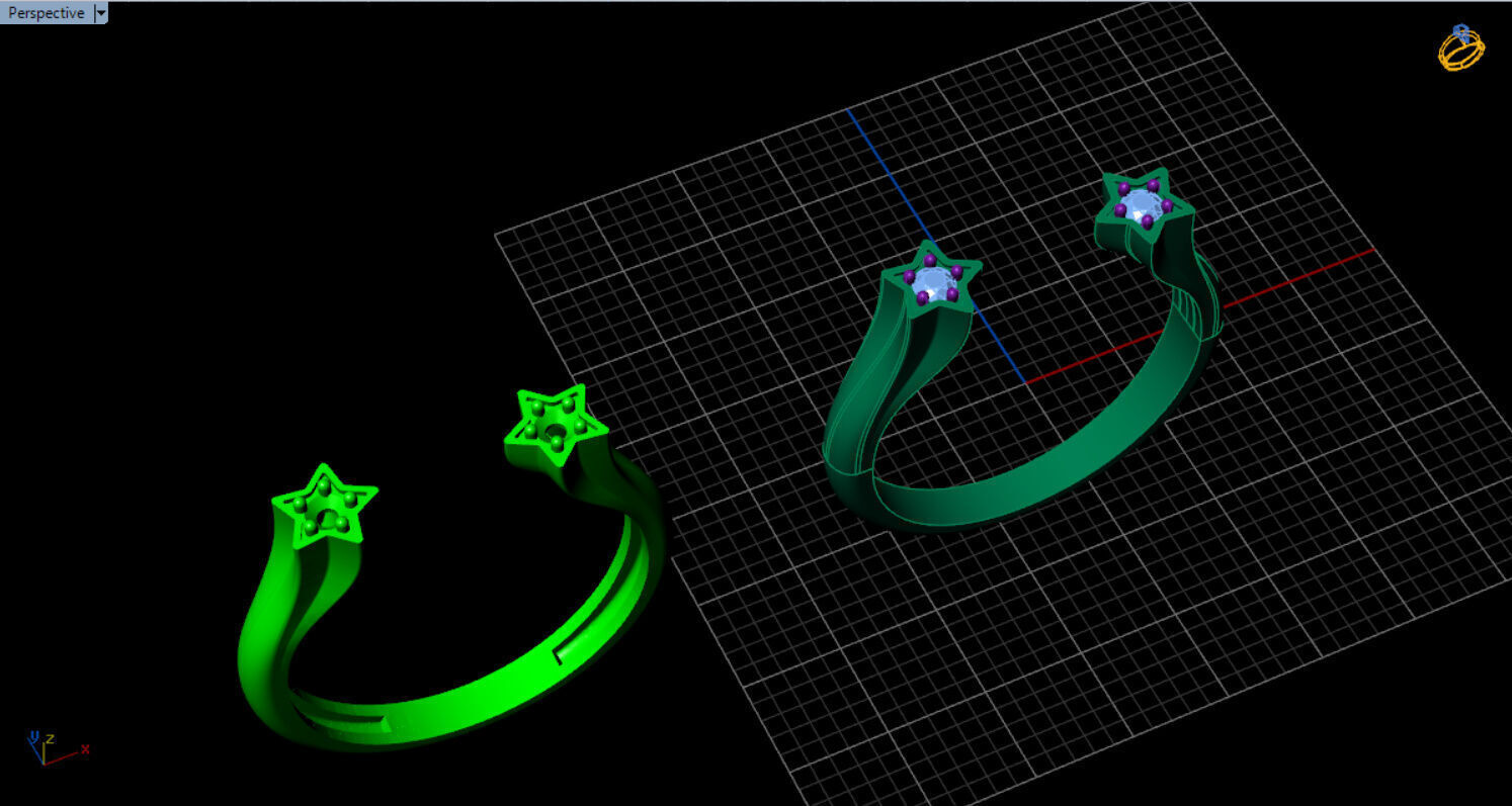 pandora star open ring 3D print model_8