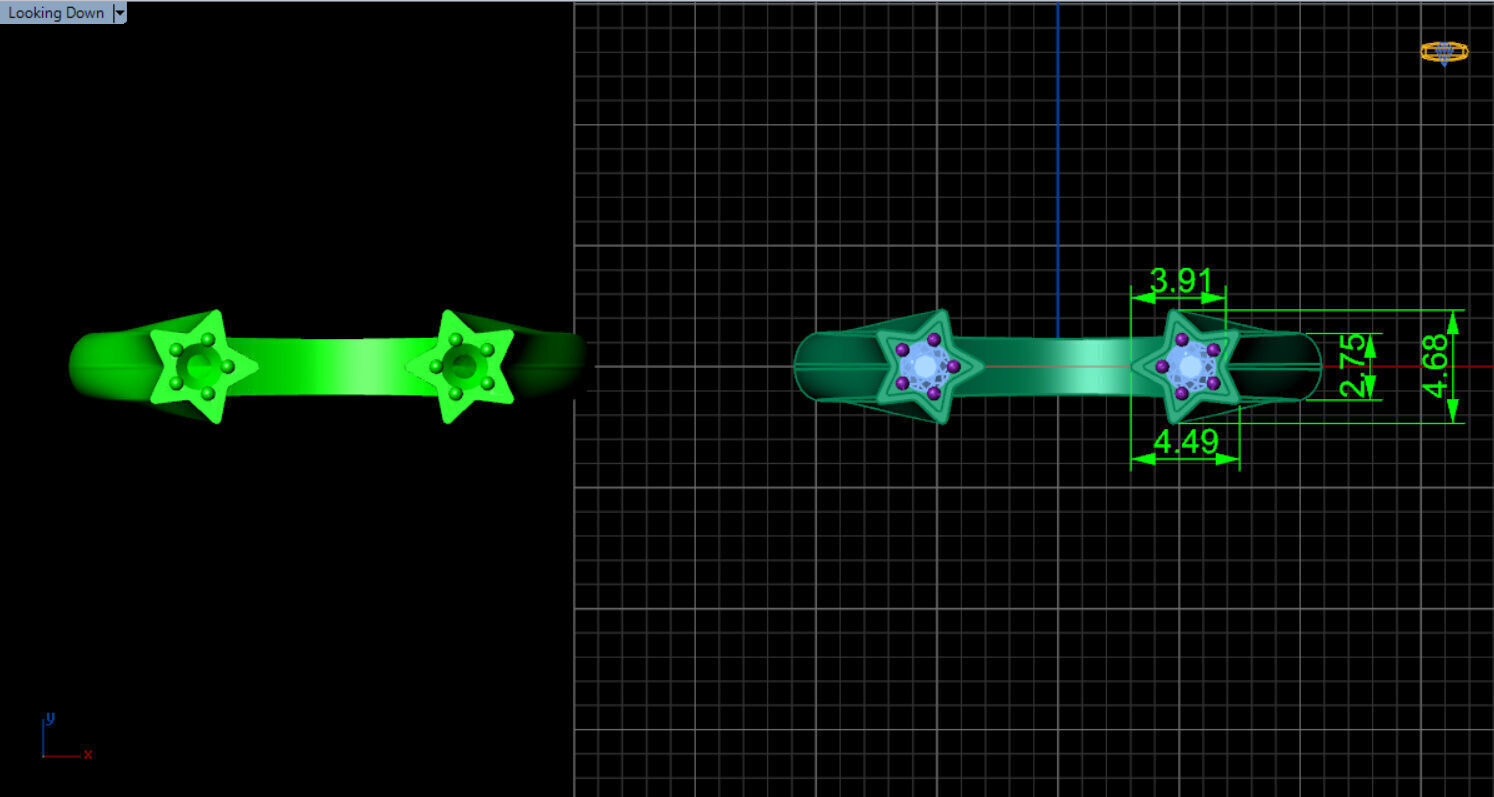 pandora star open ring 3D print model_5