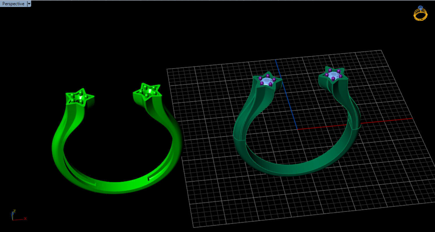 pandora star open ring 3D print model_9