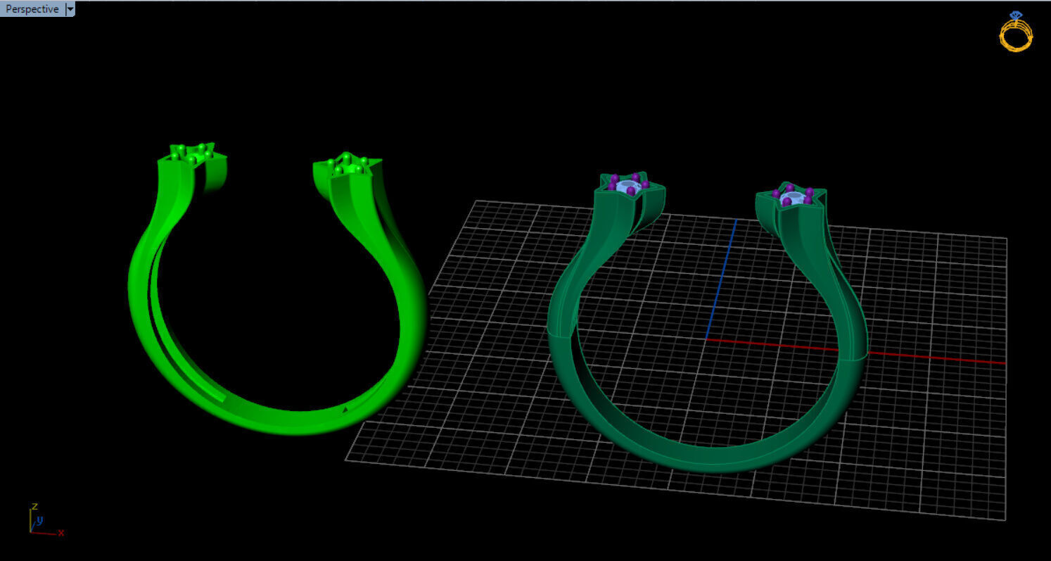 pandora star open ring 3D print model_10