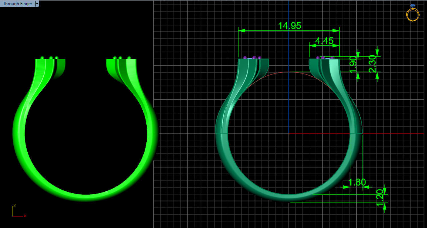 pandora star open ring 3D print model_6