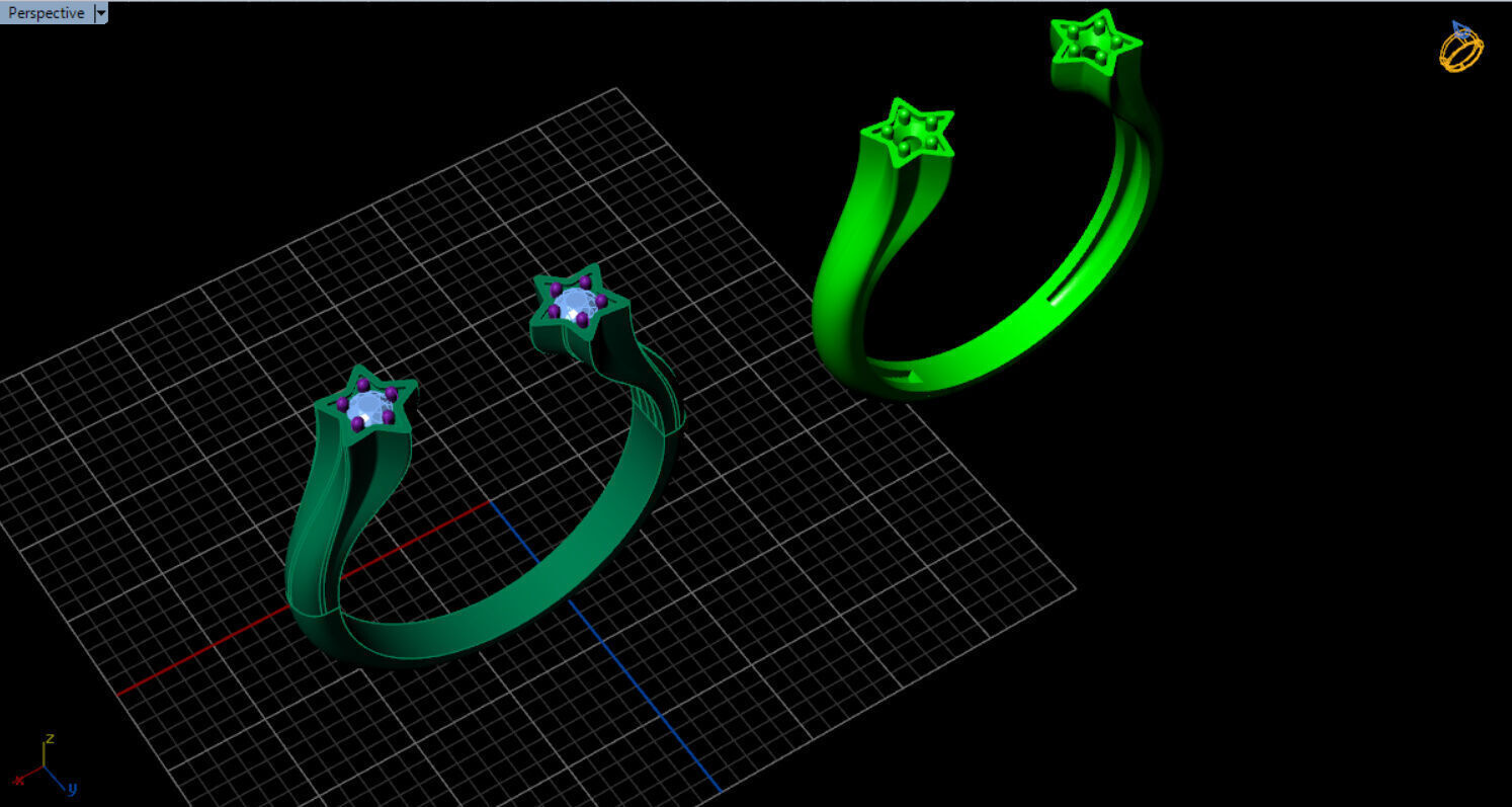 pandora star open ring 3D print model_21