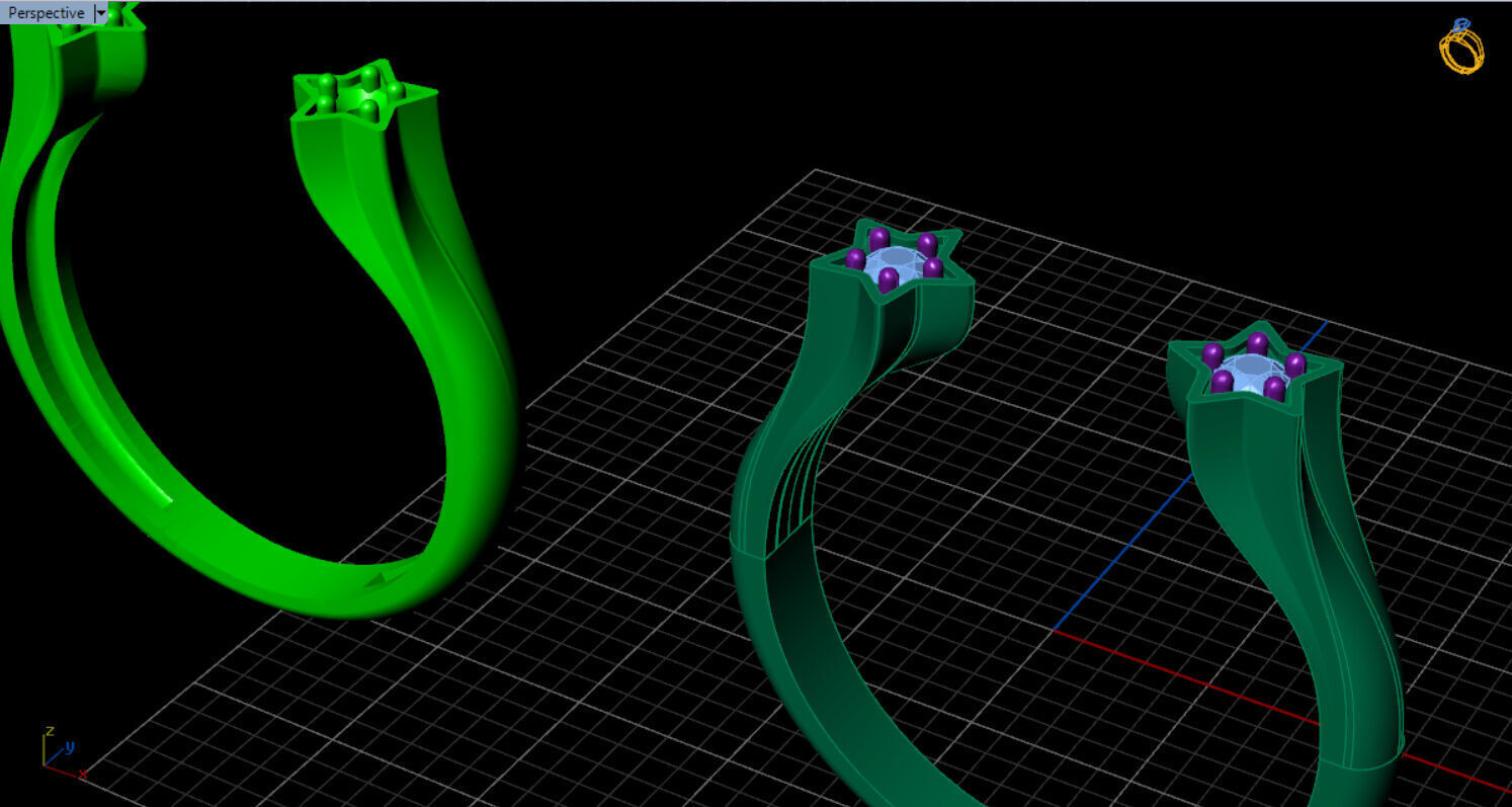 pandora star open ring 3D print model_35