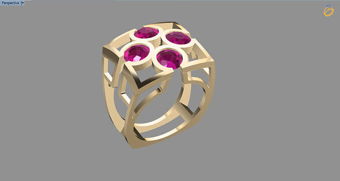 geometric jewelry ring 3D print model