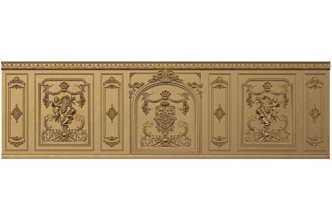 royal wall paneling A 3D model