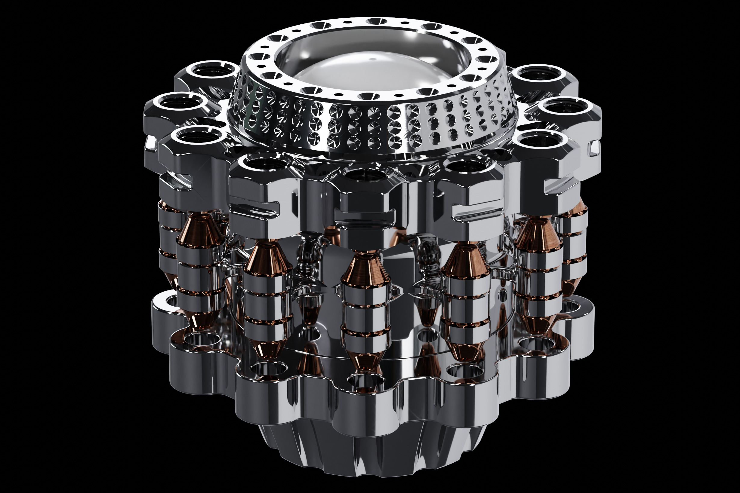 Mechanical Wonder Sci-Fi Industrial Decorative Component 3D model_7