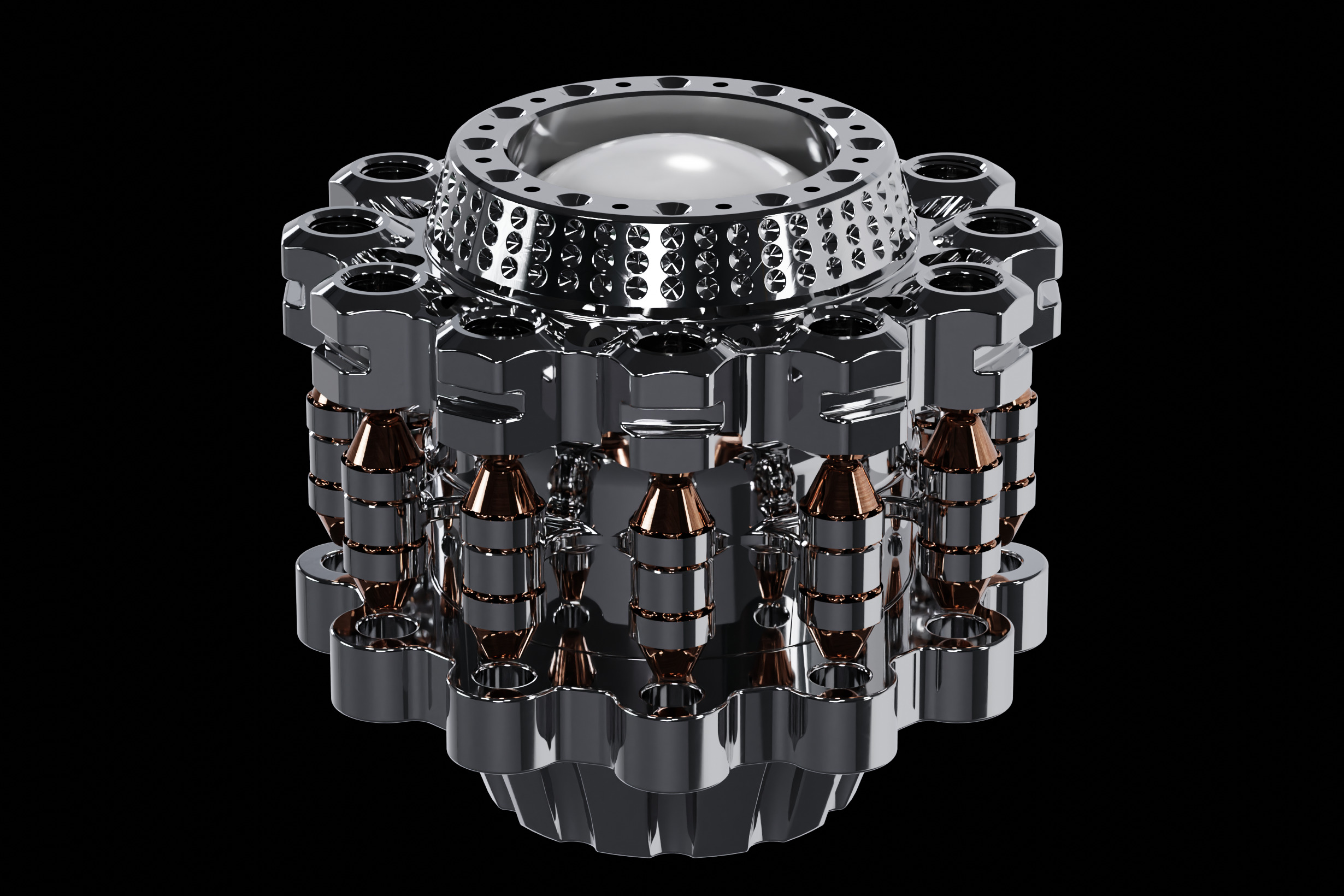 Mechanical Wonder Sci-Fi Industrial Decorative Component 3D model_5