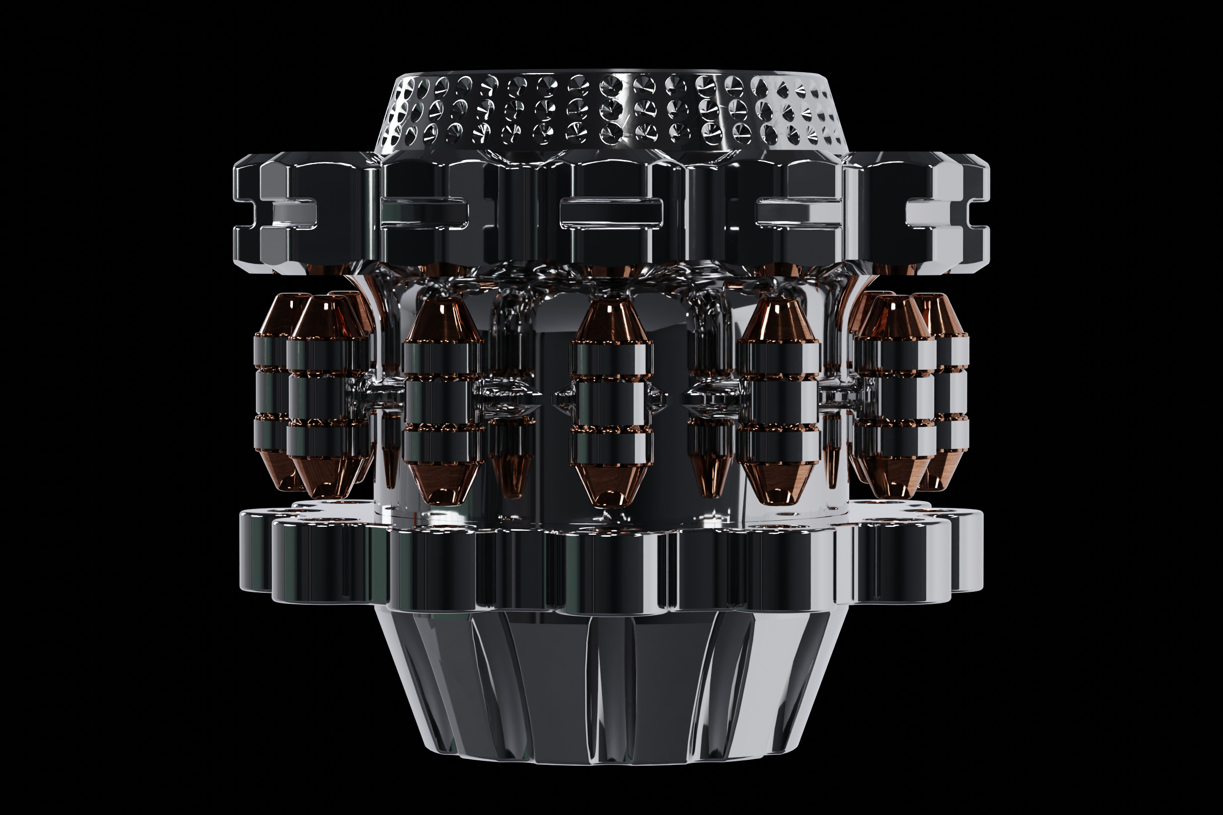 Mechanical Wonder Sci-Fi Industrial Decorative Component 3D model_4