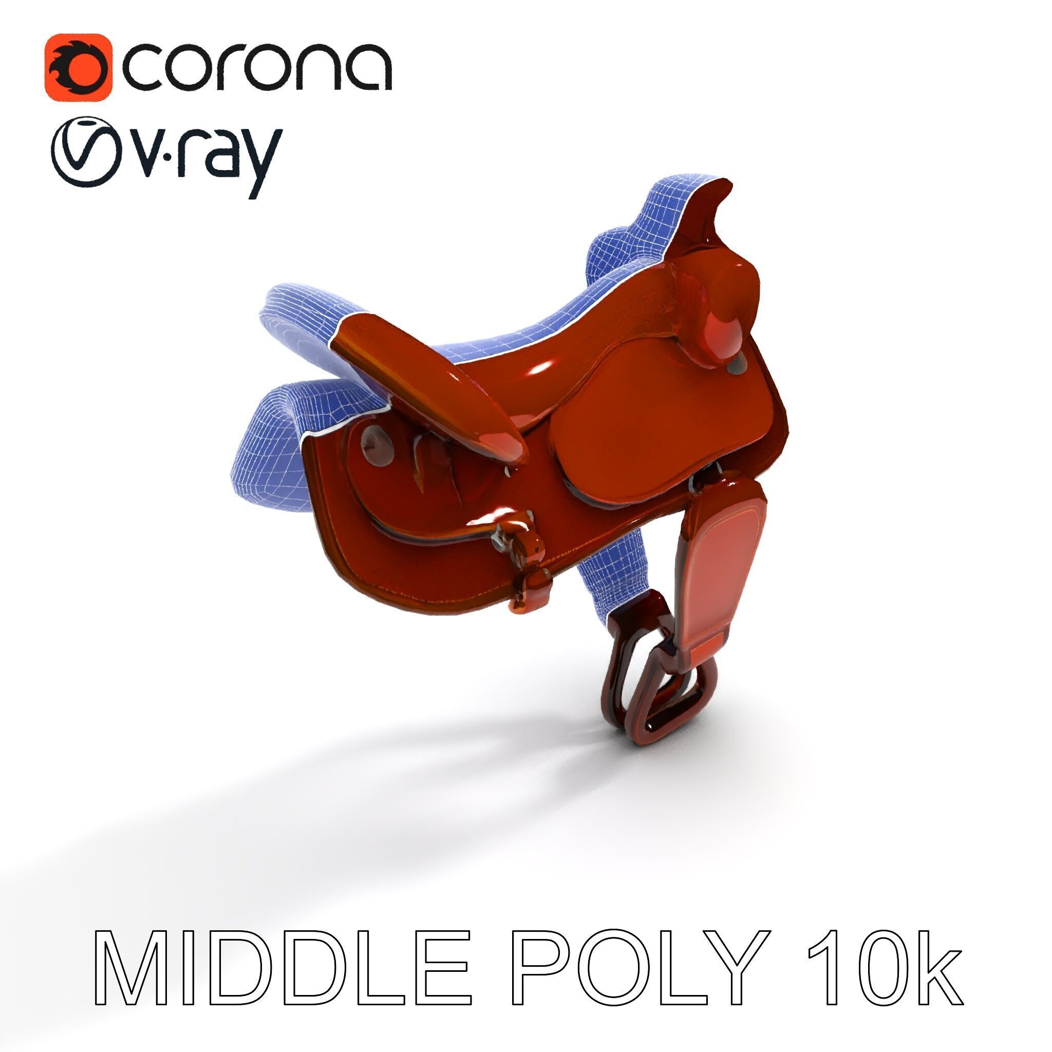 Western Saddle D Model Pack Low-poly 3D model_33