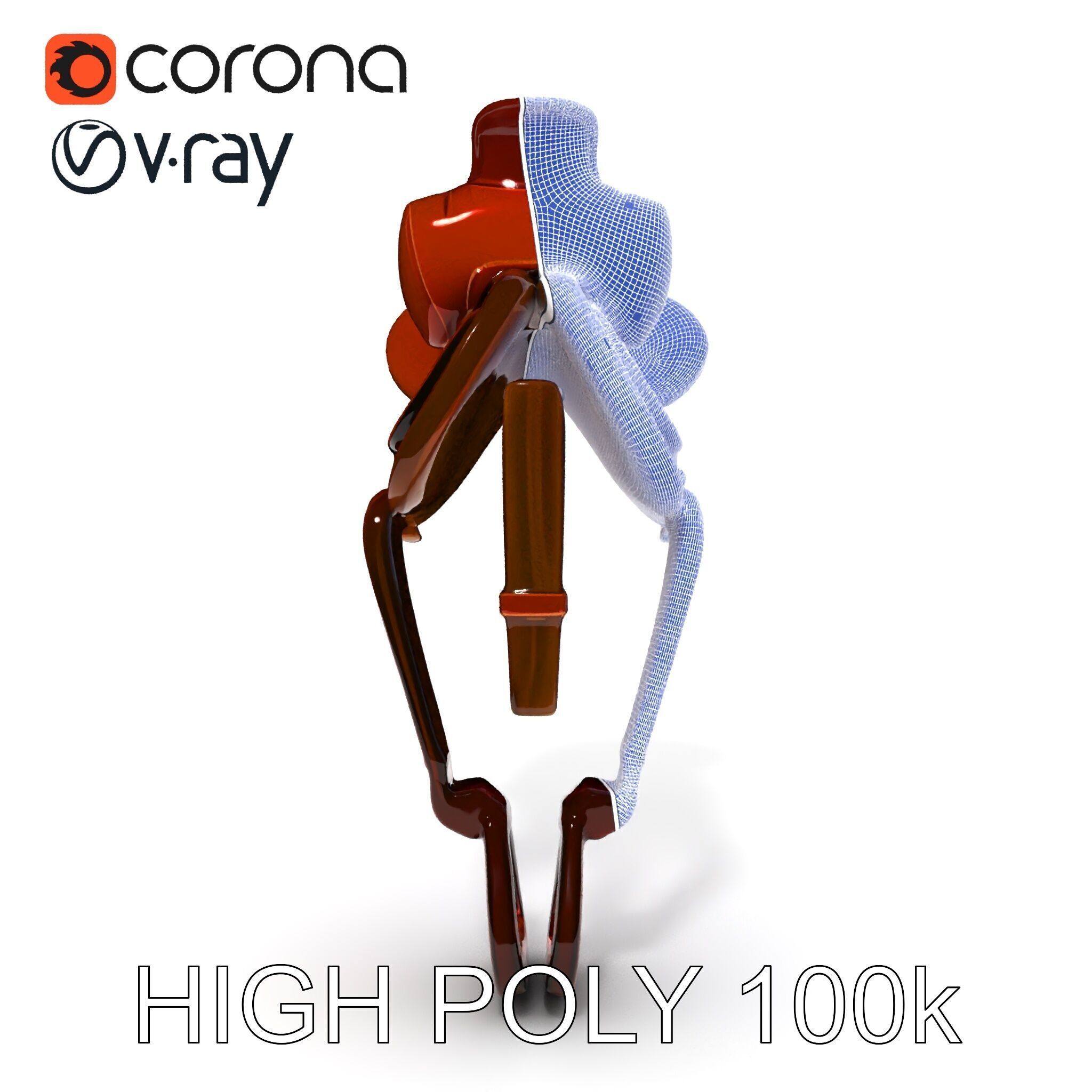 Western Saddle D Model Pack Low-poly 3D model_35