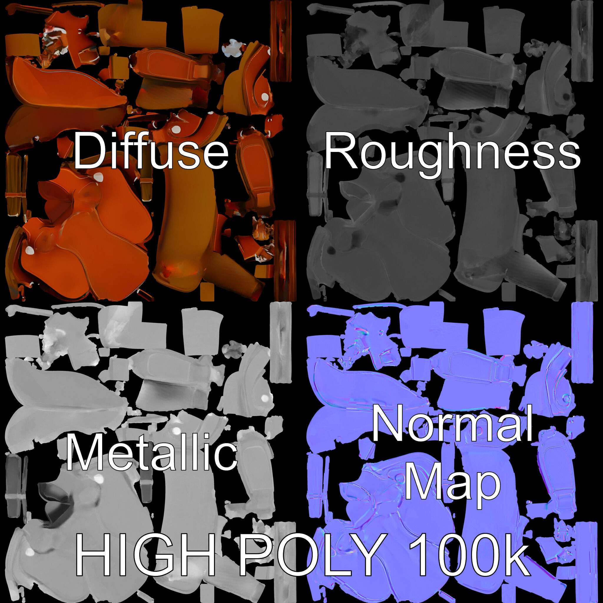 Western Saddle D Model Pack Low-poly 3D model_2