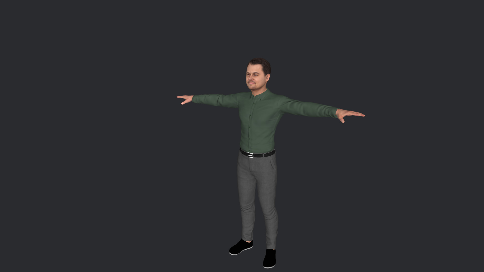Leonardo DiCaprio Hyper Realistic Full Body Rigged 3D Character 3D model_7