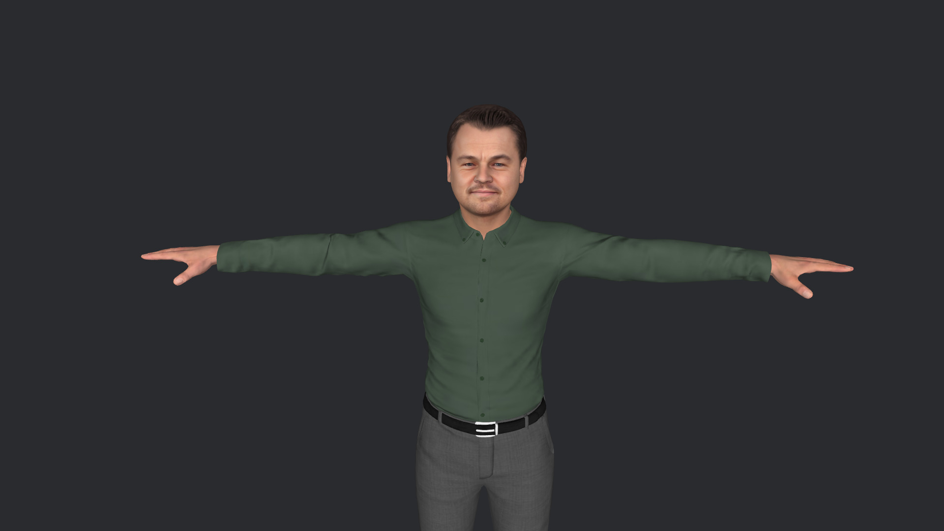 Leonardo DiCaprio Hyper Realistic Full Body Rigged 3D Character 3D model_5