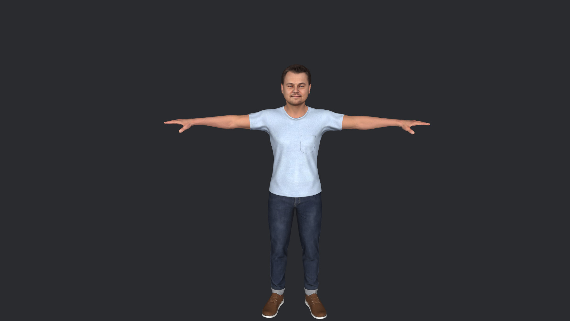 Leonardo DiCaprio Hyper Realistic Full Body Rigged 3D Character 3D model_11