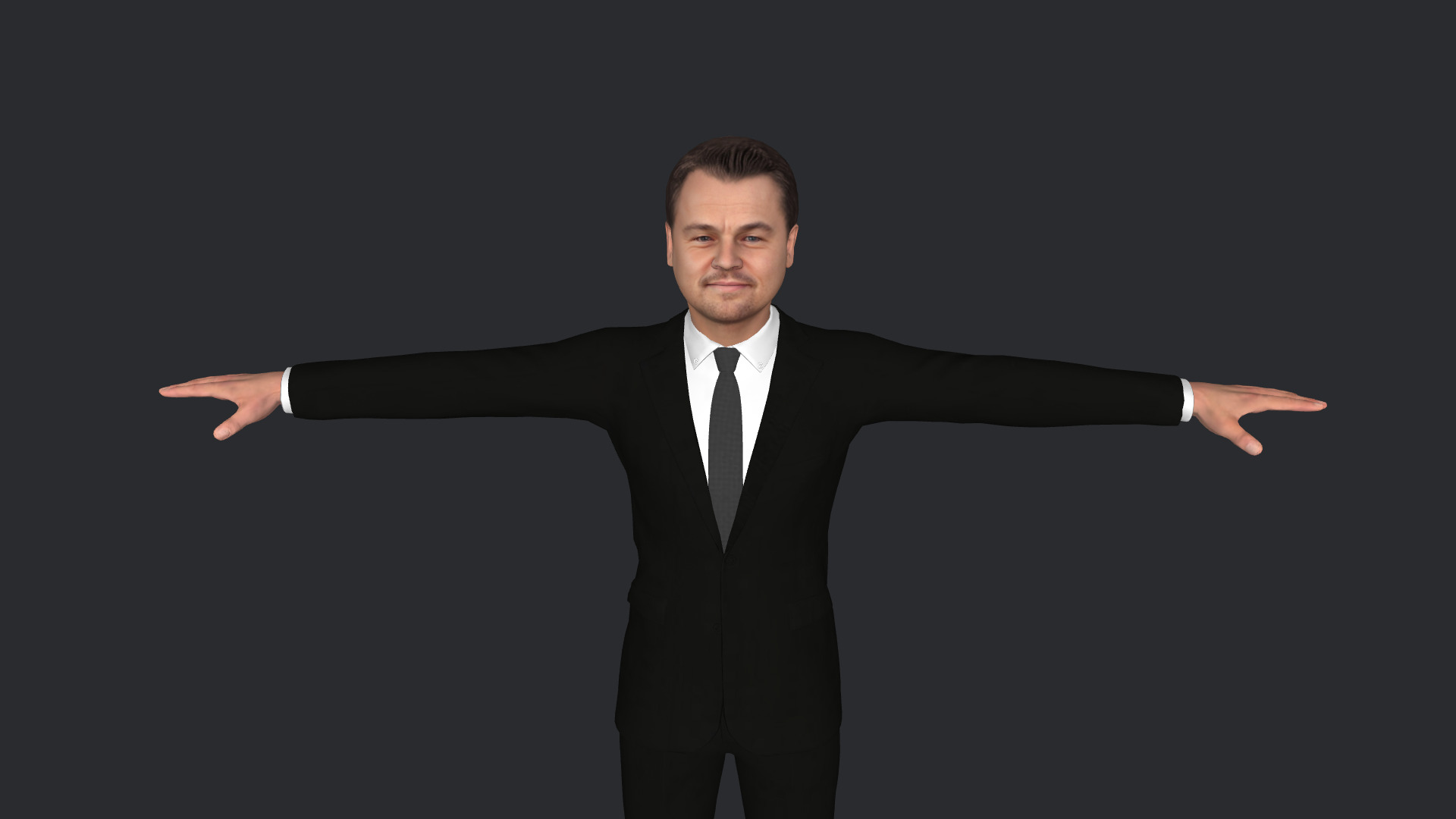 Leonardo DiCaprio Hyper Realistic Full Body Rigged 3D Character 3D model_1