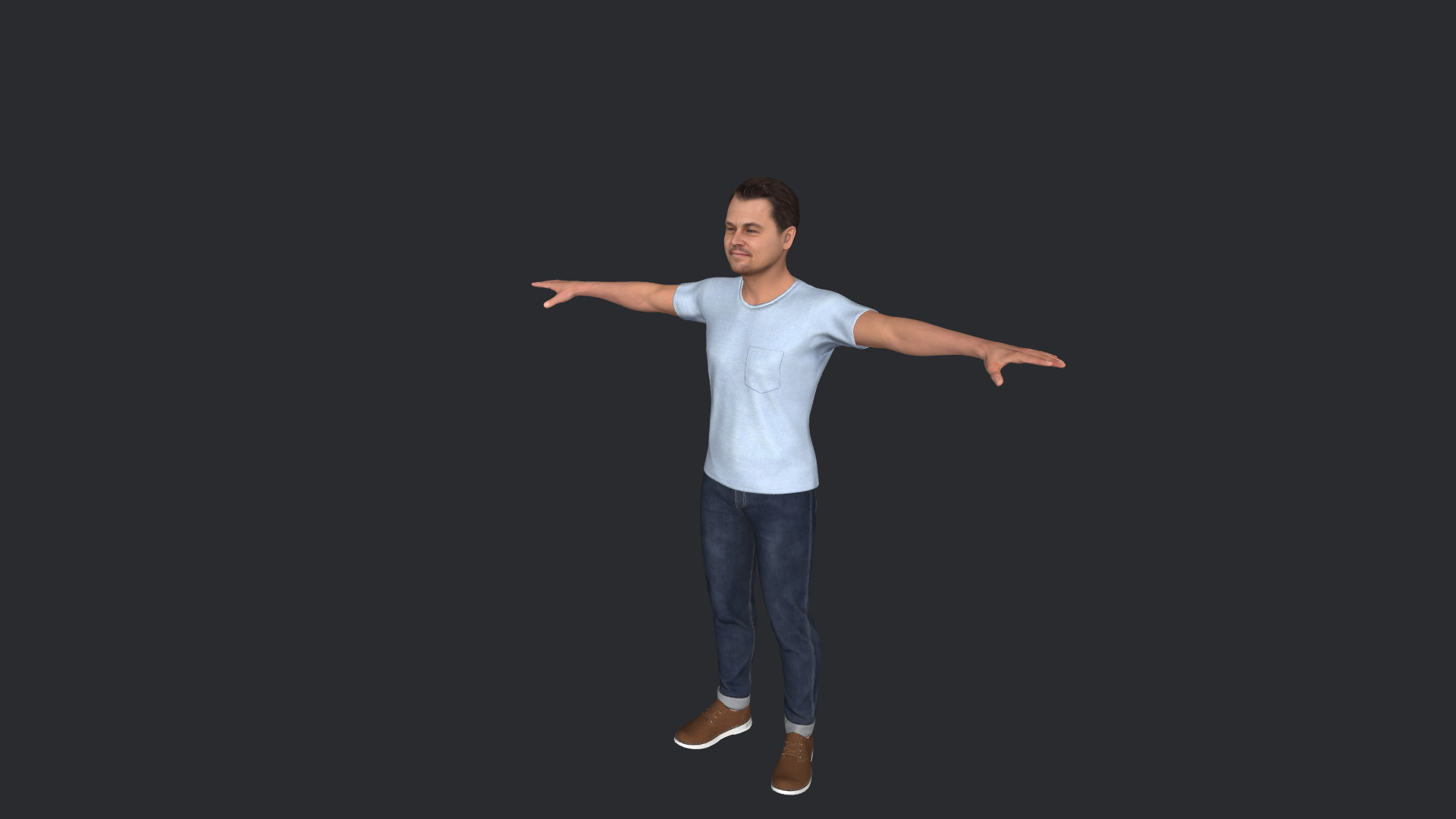 Leonardo DiCaprio Hyper Realistic Full Body Rigged 3D Character 3D model_12