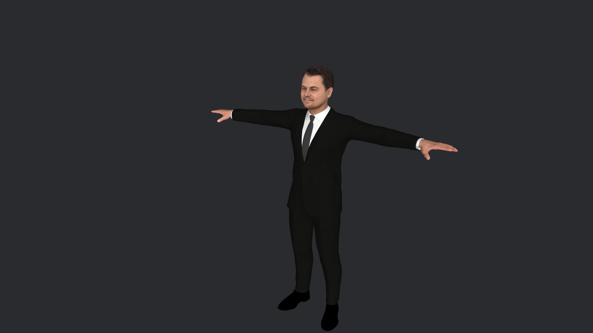 Leonardo DiCaprio Hyper Realistic Full Body Rigged 3D Character 3D model_3