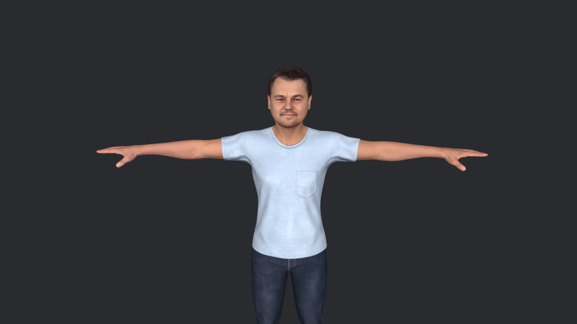 Leonardo DiCaprio Hyper Realistic Full Body Rigged 3D Character 3D model_10