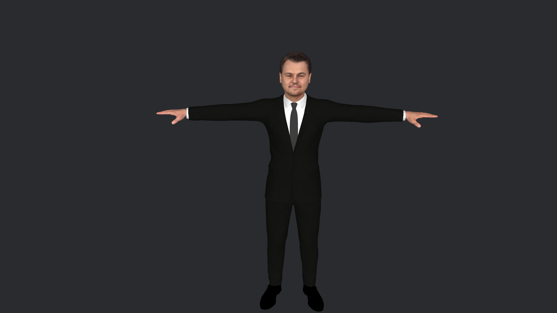 Leonardo DiCaprio Hyper Realistic Full Body Rigged 3D Character 3D model_2