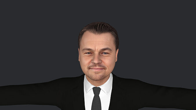 Leonardo DiCaprio Hyper Realistic Full Body Rigged 3D Character 3D model