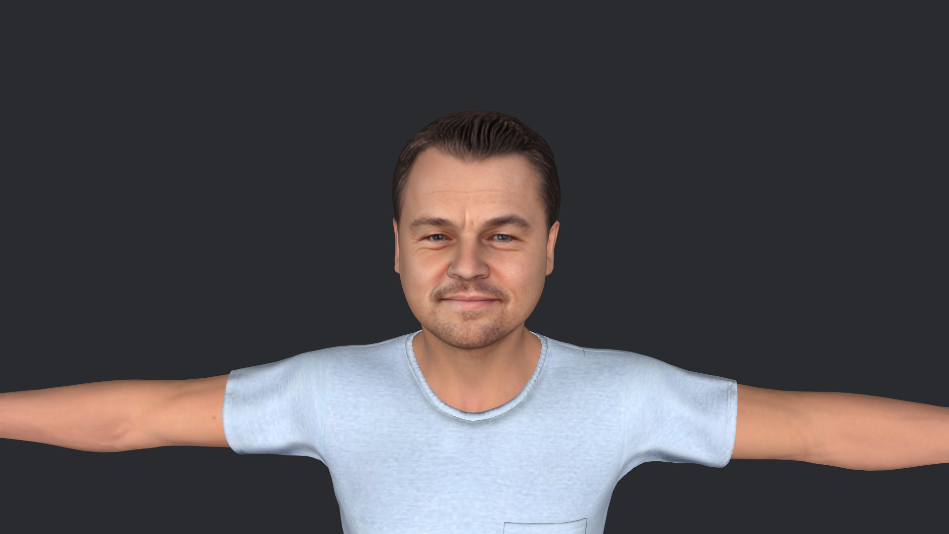 Leonardo DiCaprio Hyper Realistic Full Body Rigged 3D Character 3D model_9