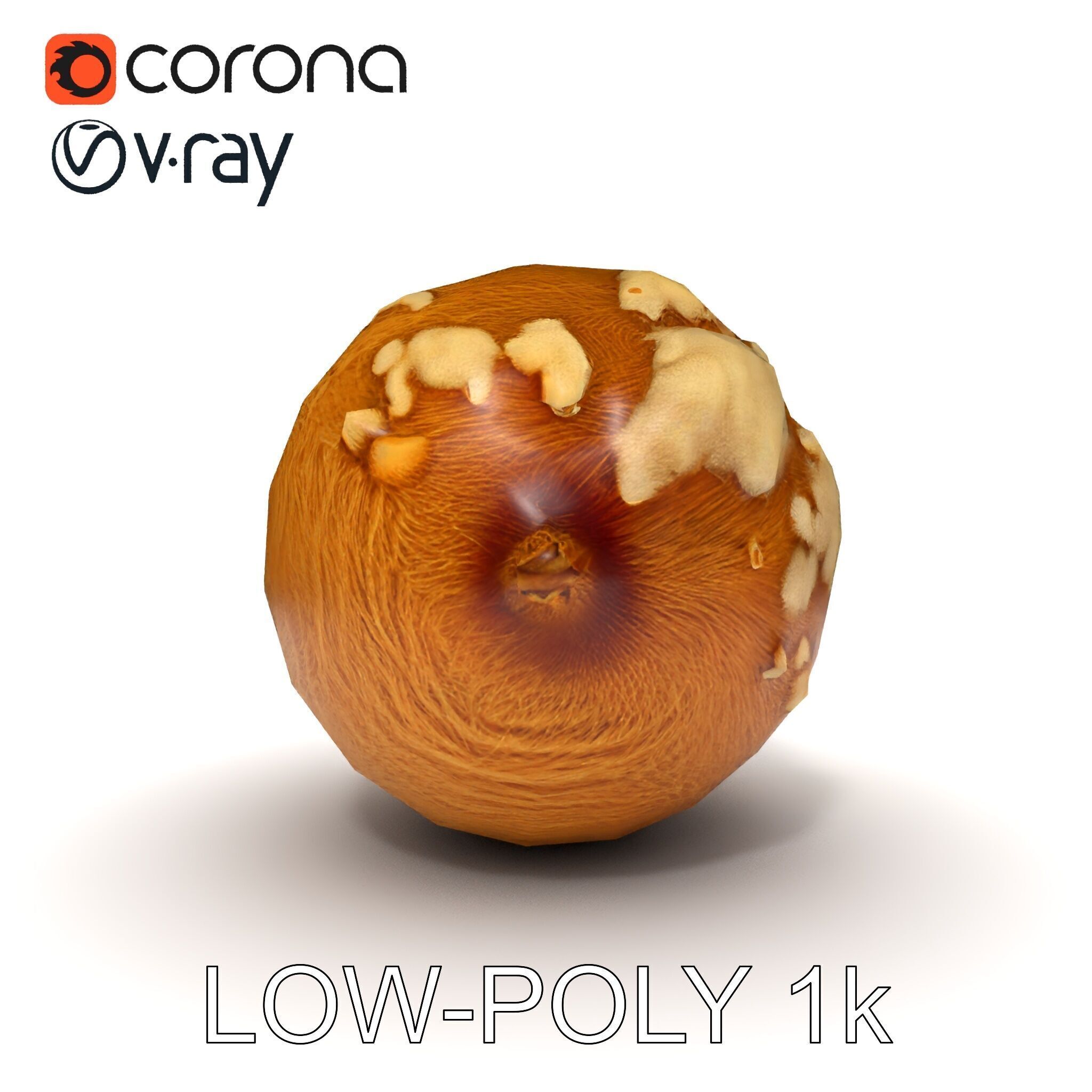 Rotten Kiwi Fruit with Mold Texture Model Pack Low-poly 3D model_21