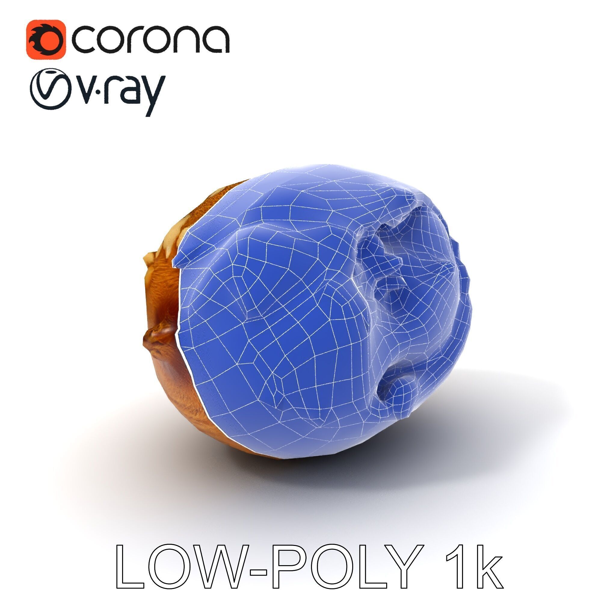 Rotten Kiwi Fruit with Mold Texture Model Pack Low-poly 3D model_12