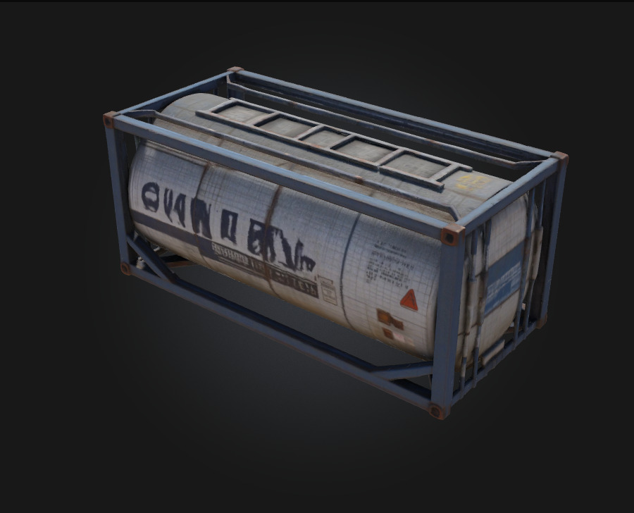 Swan Tank Container  Elegance in Industrial Form 3D model_4