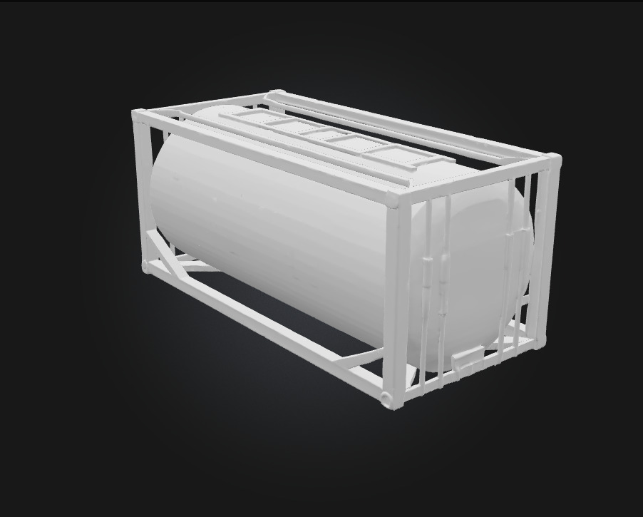 Swan Tank Container  Elegance in Industrial Form 3D model_10