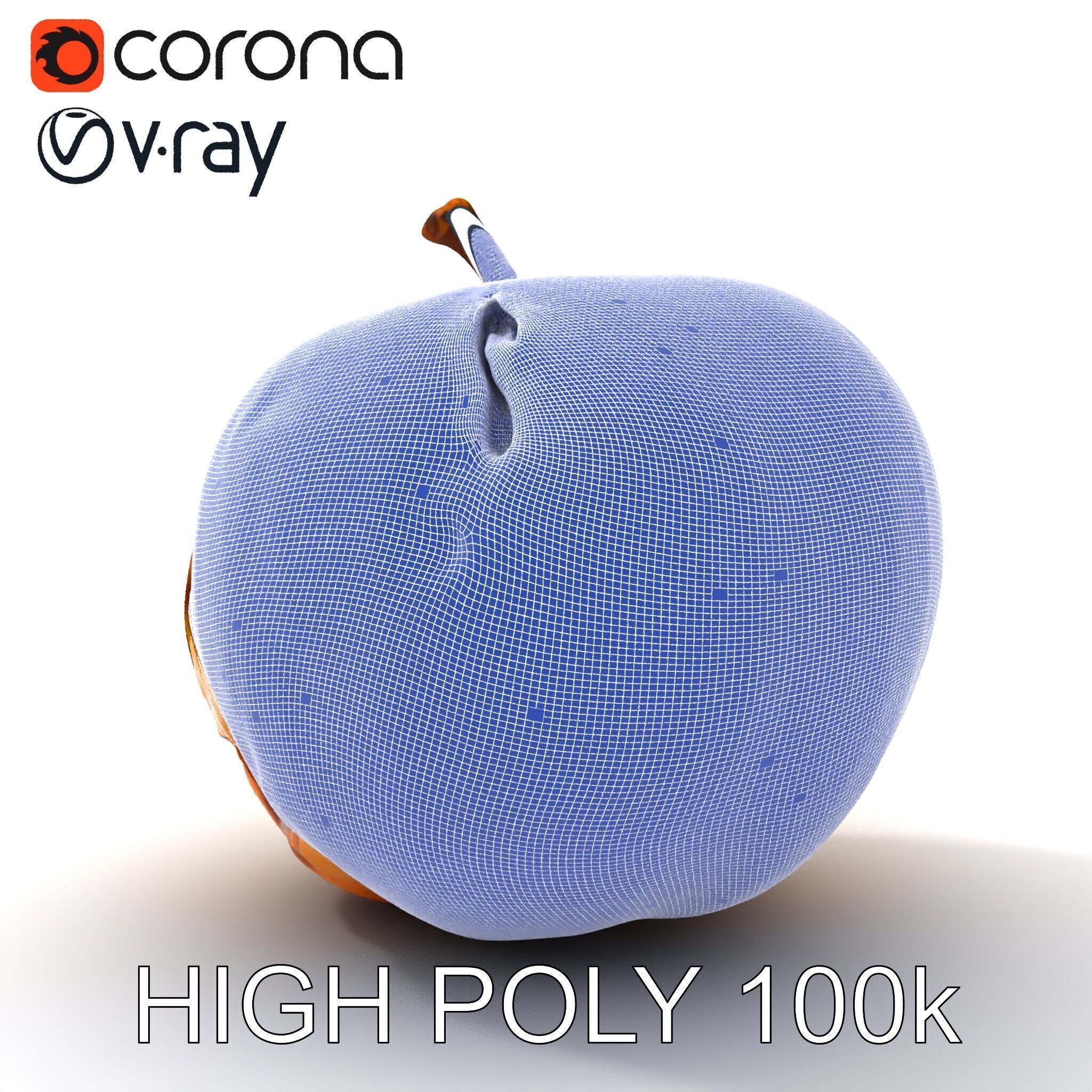 Realistic Bruised Apple D Model Pack Low-poly 3D model_27