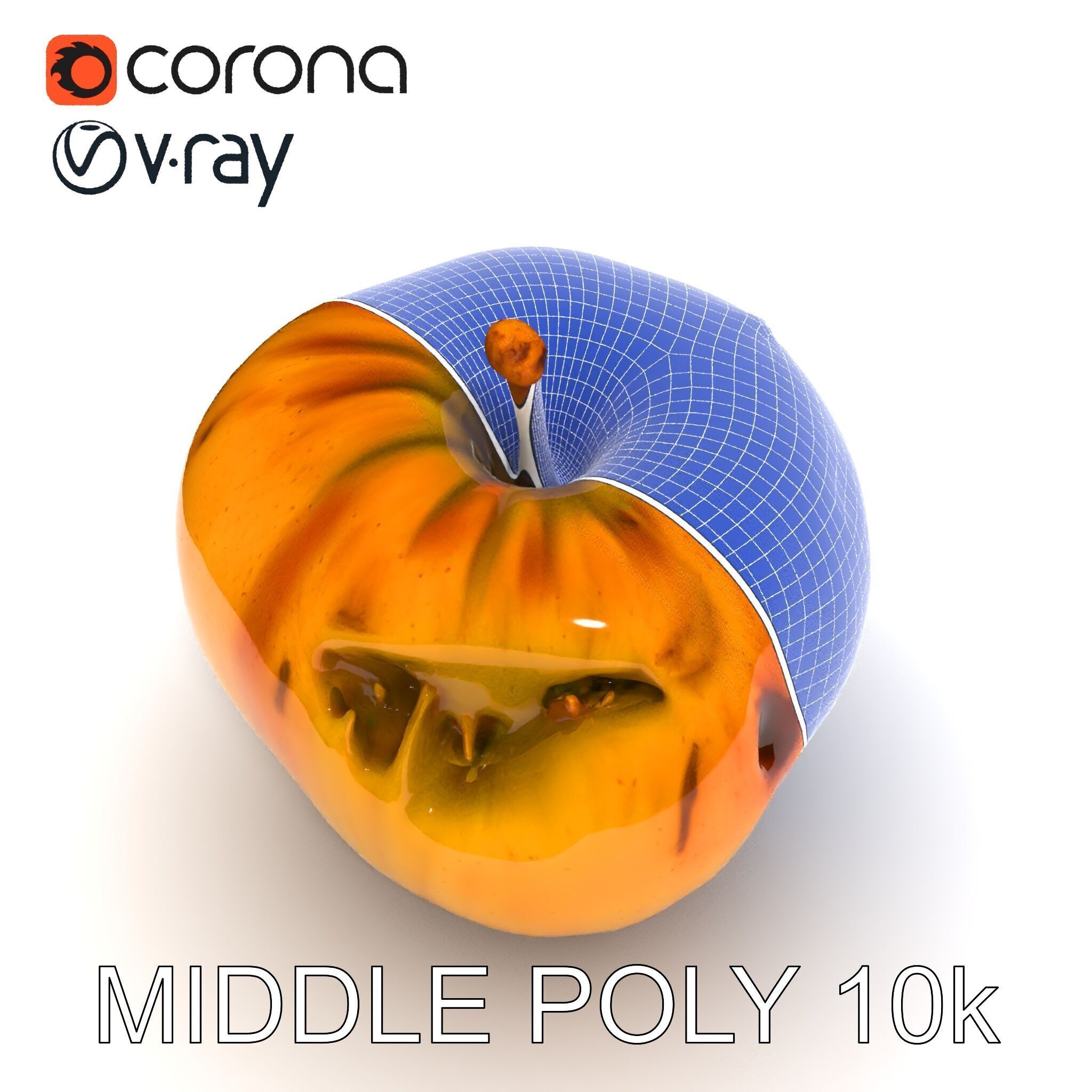 Realistic Bruised Apple D Model Pack Low-poly 3D model_34