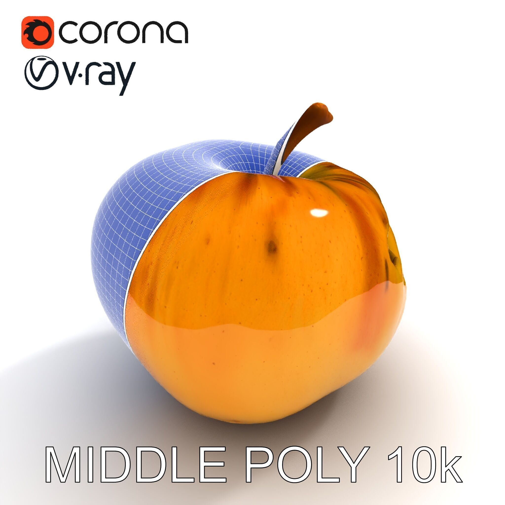 Realistic Bruised Apple D Model Pack Low-poly 3D model_19