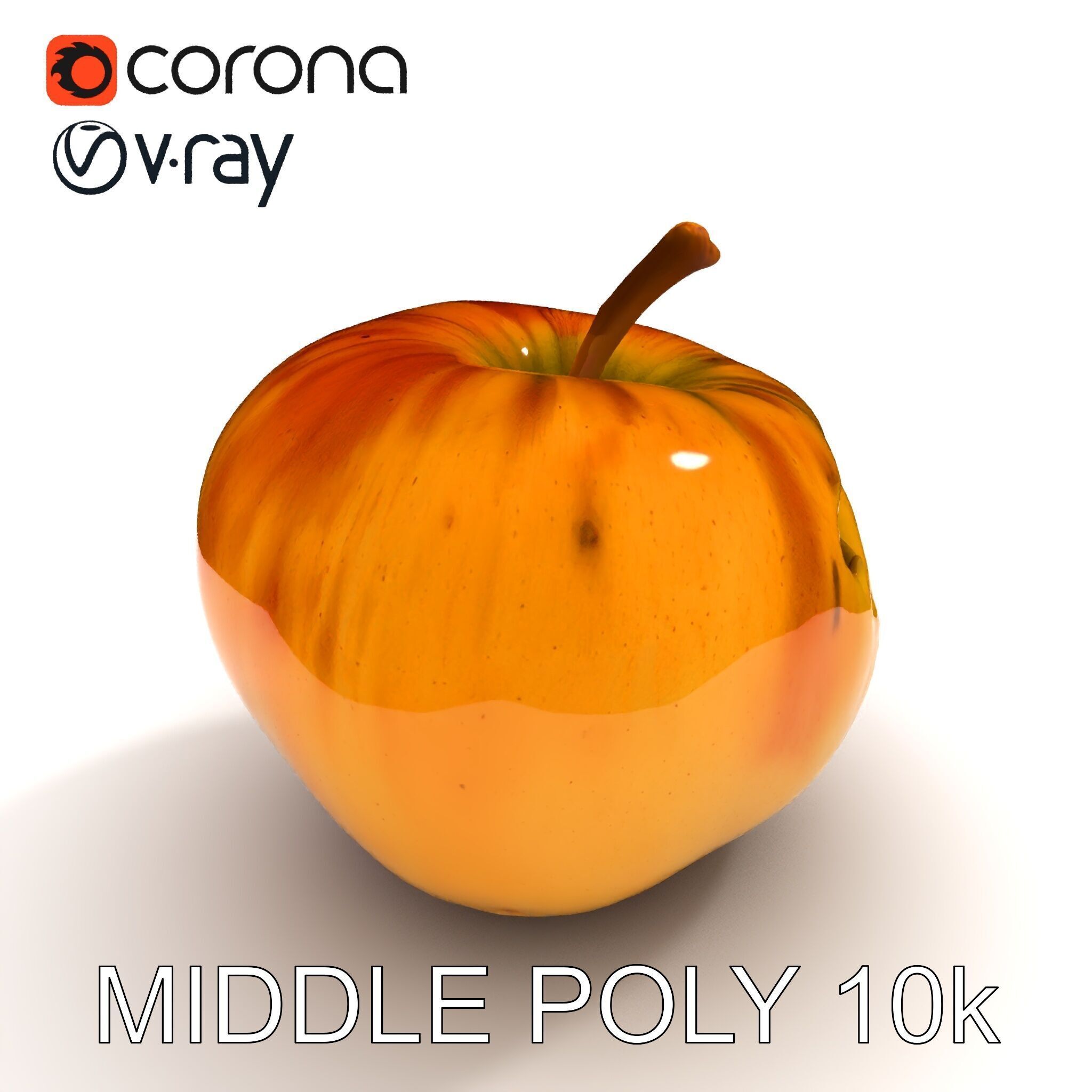 Realistic Bruised Apple D Model Pack Low-poly 3D model_25